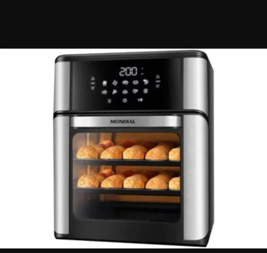Fritadeira Air Fryer Forno Oven 12L Mondial - Preto e Inox AFON-12L-BI 220V