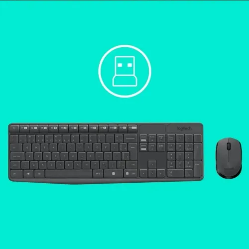 Kit de teclado e mouse sem fio Logitech MK235 NOVO na caixa