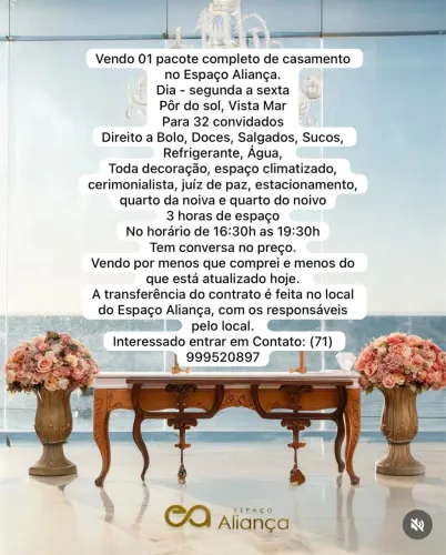 Pacote Casamento - Espaço Aliança na Ribeira