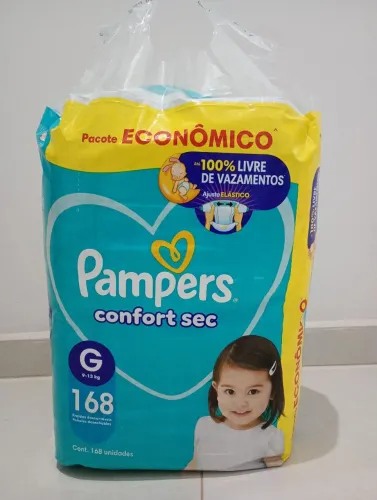 Vendo Pacotão de Fraldas, Pampers Confort Sec, Tamanho G