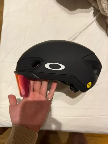 Capacete Ciclismo Oakley Aero7 Mips Com Viseira Preto Fosco