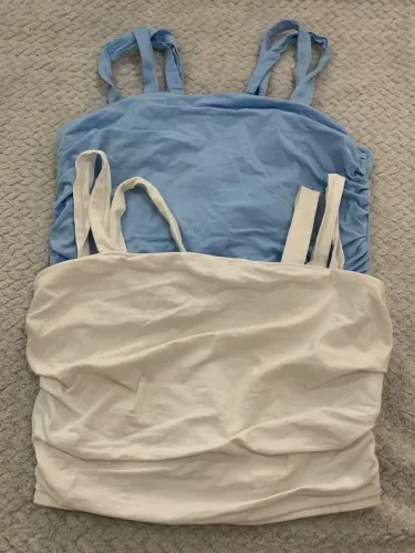 2 Croppeds SHEIN Azul e Branco - Tamanho M