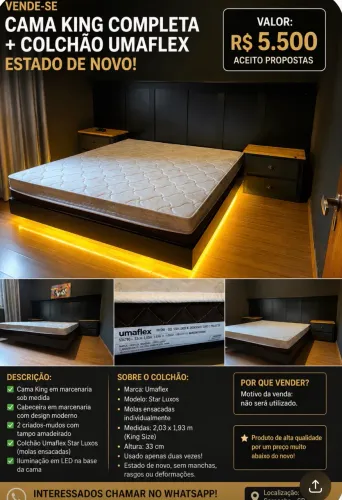 Vendo conjunto de cama ou somente colchão