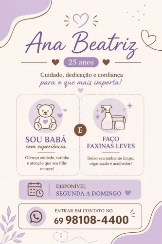 Diarista/ babá