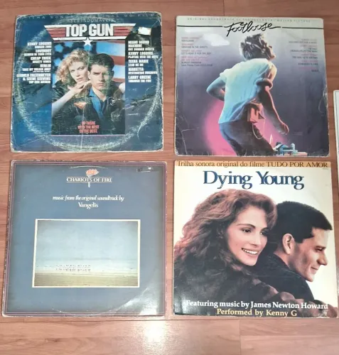 Lote com 4 lps discos de vinil - trilha sonora