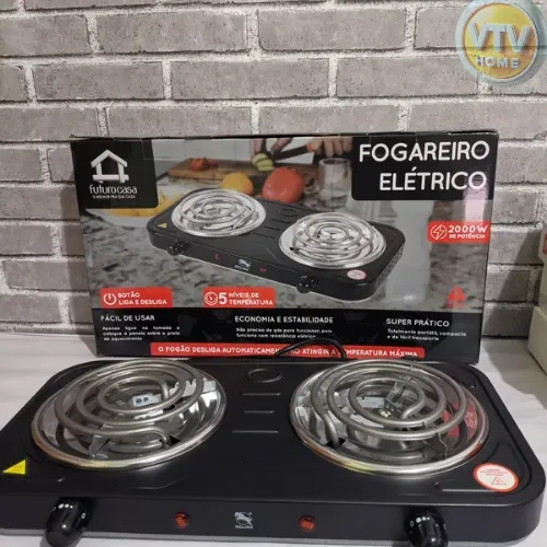 Fogão Elétrico 2 Bocas Ajustável + Entrega Grátis 