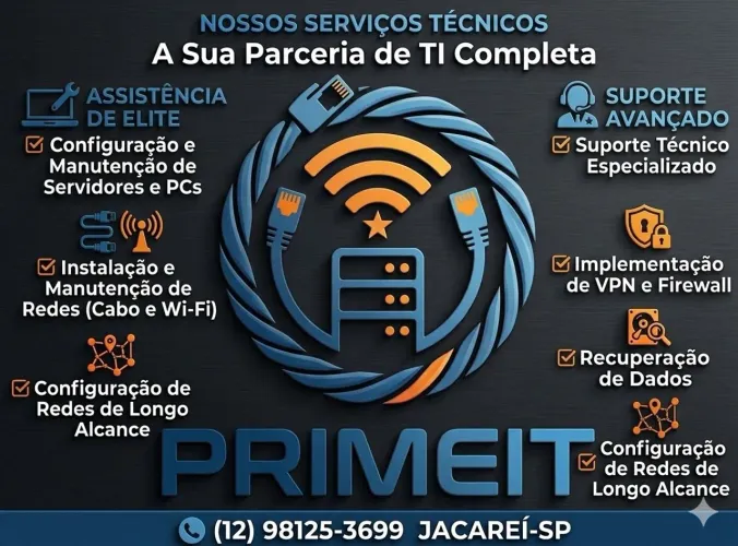 Técnico de Informática: Redes, Servidores, Backup e Notebooks
