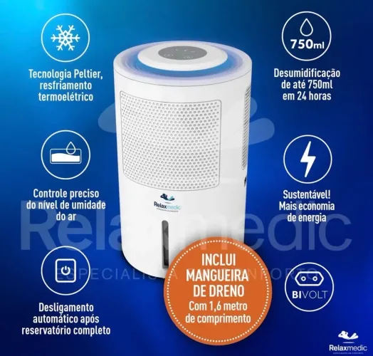 Vendo Desumidificador Ar Ambiente Elétrico Antimofo 1,8 Litros Ion