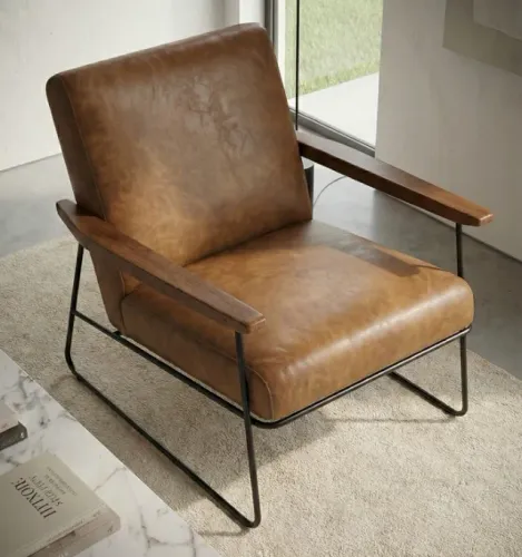 Poltrona alto padrão em couro