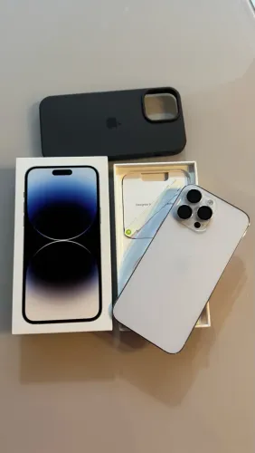 iPhone 14 Pro Max silver 256GB IMPECÁVEL