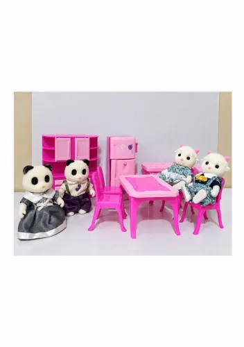 bonecas conjunto forest families cozinha e ursos tipo sylvanian families