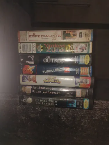 Vhs fitas de vídeo com 7 unidades