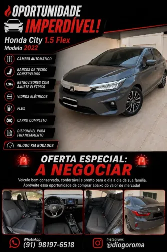 Honda City Sedan EX 1.5 Flex 16V 4P Aut. 2022