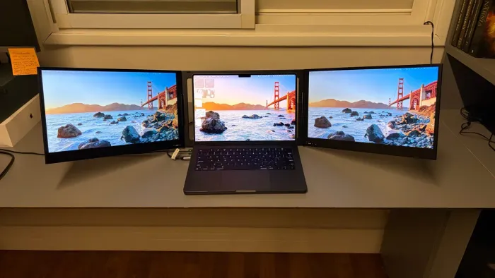 Monitor duplo portátil QOH 15,6? full HD