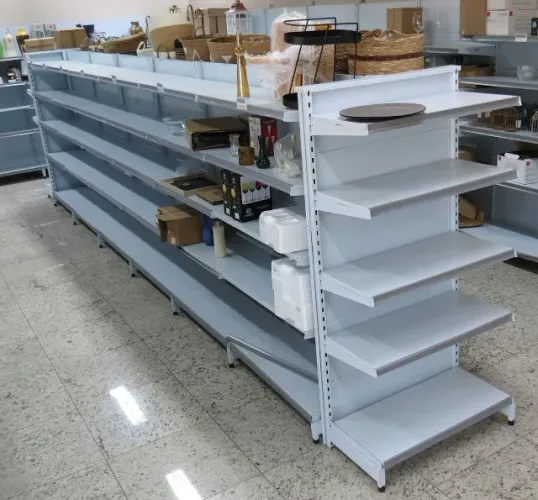 GÔNDOLA CENTRAL DUPLA FACE EM AÇO - 6 PAINÉIS - EXPOSITORA PARA SUPERMERCADO