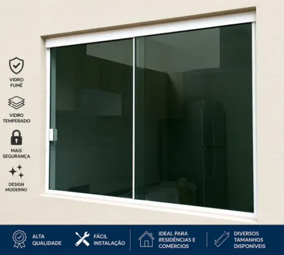 JANELA DE BLINDEX VIDRO VERDE DESMONTADA 