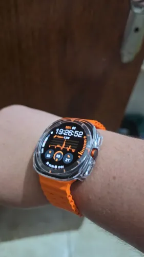 Samsung Galaxy Watch Ultra laranja caixa completo