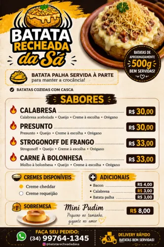 Batata recheada da Sá 
