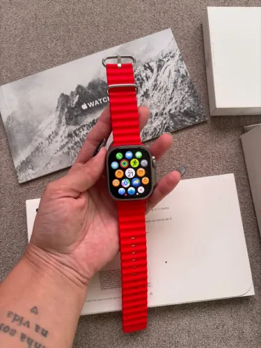 ? APPLE WATCH ULTRA 49MM TITANIUM + ALPINE LOOP LARANJA