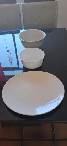 APARELHO DE JANTAR BRANCO 17 PEÇAS !