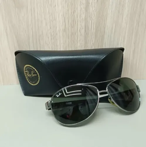 Óculos de sol original Rayban aviador prata