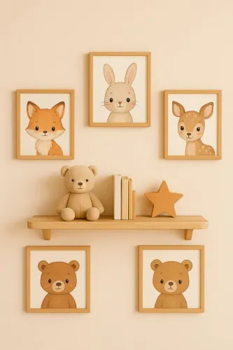 Trio de quadros decorativos masculino