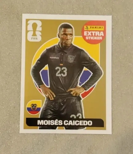 Extra Sticker Original Gold (Ouro) Moises Caicedo - Copa 2026 - Panini