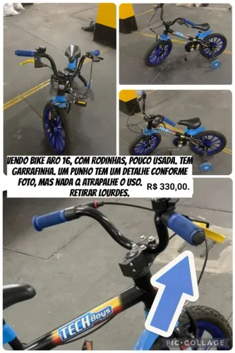 Bicicleta infantil aro 16