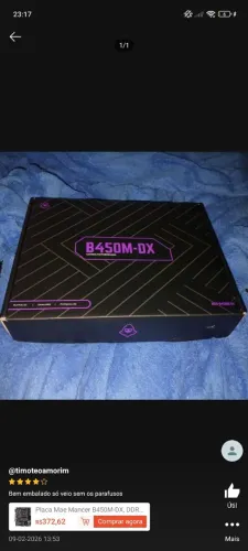 Placa mãe B420-DX am4 