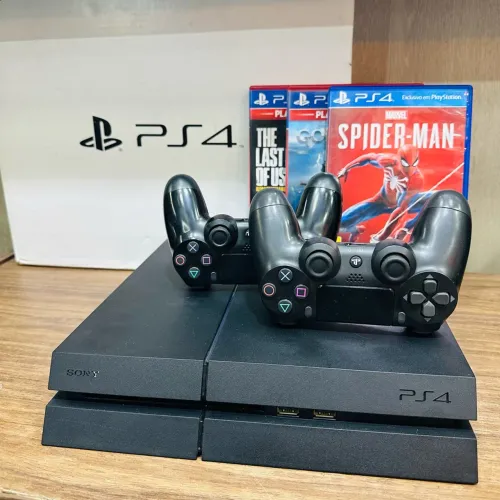 PlayStation 4 Completo | 2 controles + jogo e garantia | leia