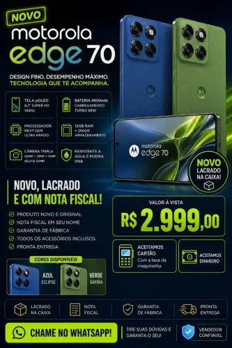 ? Motorola Edge 70 - NOVO NA CAIXA ?