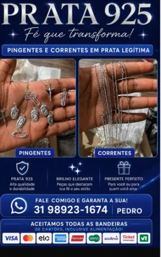 CORDÃO E PULSEIRA DE PRATA 925