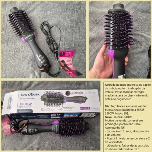 Escova secadora Britânia bivolt nova