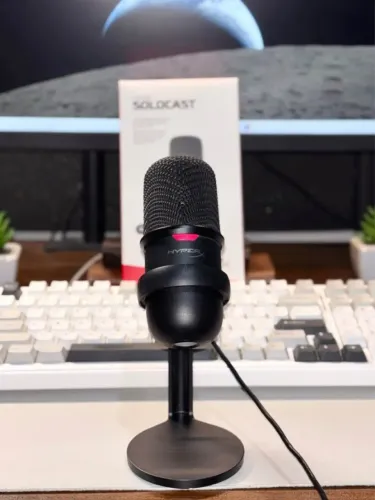 Microfone HyperX SoloCast + Braço Articulado de Brinde! [IMPECÁVEL]