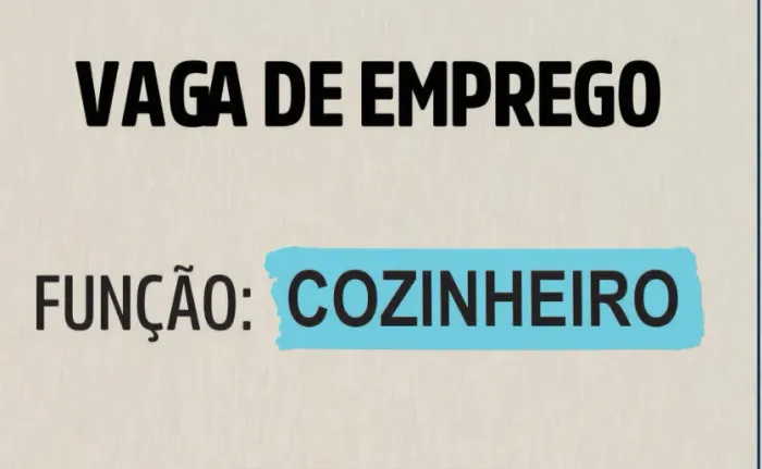 Vaga de emprego cozinheira 