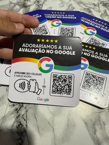 Placas de avaliação Google