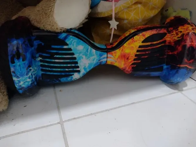 Hoverboard 10 Polegadas Skate Elétrico Cores Cor Fogo Gelo