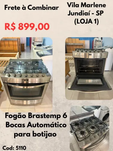 Fogão Brastemp 6 Bocas Automático para botijao