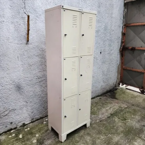 Armario Vestiario Roupeiro 6 Portas De Ferro Sem Travas