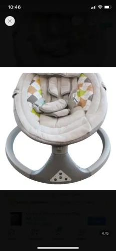 Cadeira Balanço Automática Happyful Para Bebê Clingo