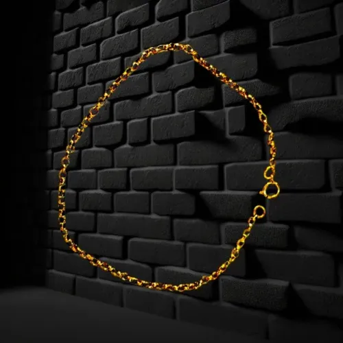 Pulseira unissex ouro amarelo elo português