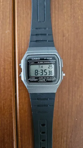 Relógio CASIO f91w original cinza
