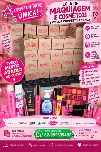 Maquiagem e cosméticos para lojas