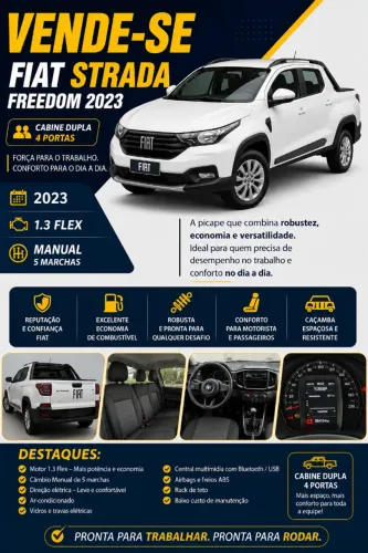 Fiat Strada Freedom 1.3 Flex 8V CD 2023