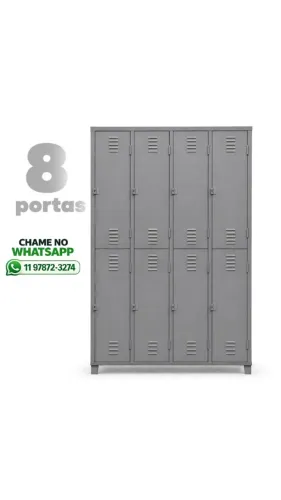 roupeiro de aço 8 portas grandes