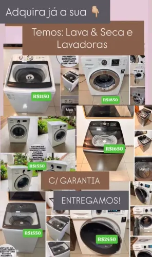 Lava e Seca e Maquina de Lavar COM Garantia Entregamos