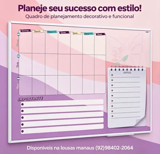 Quadro de Planejamento Semanal | Organize sua Rotina!