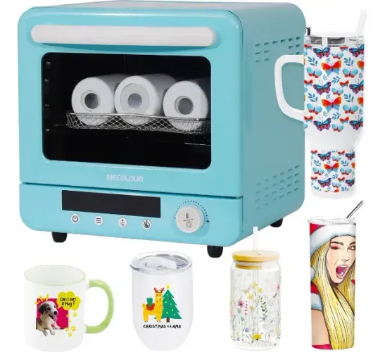 (59) Forno de Sublimação Mecolour 20L Semiautomático para Canecas 3D 110V