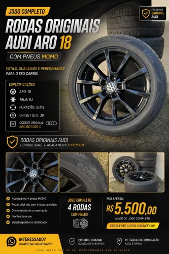 Rodas Originais Audi Aro 18