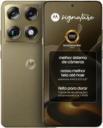 Smartphone Motorola Signature 5G - 512GB 24GB Verde Oliva